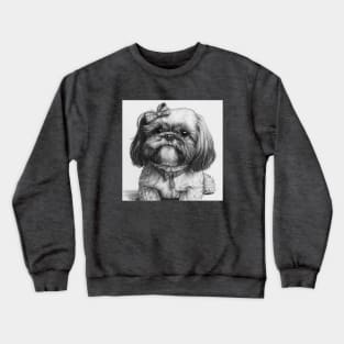 Shih Tzu Pen and Ink Crewneck Sweatshirt